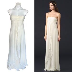 Rachel Zoe Elle Silk Strapless Empire Gown Dress